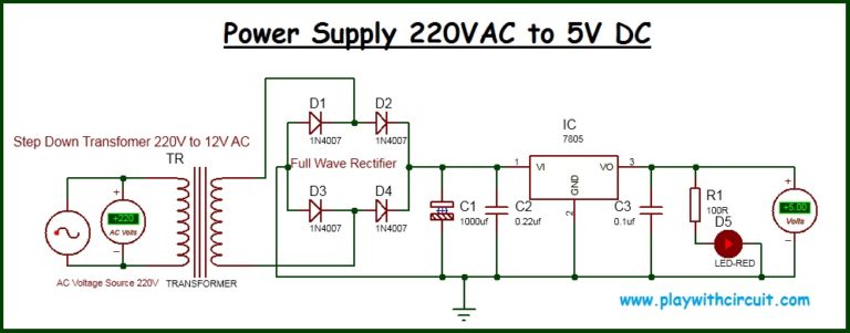 7805 Voltage Regulator IC Pinout, Circuit, and its Working