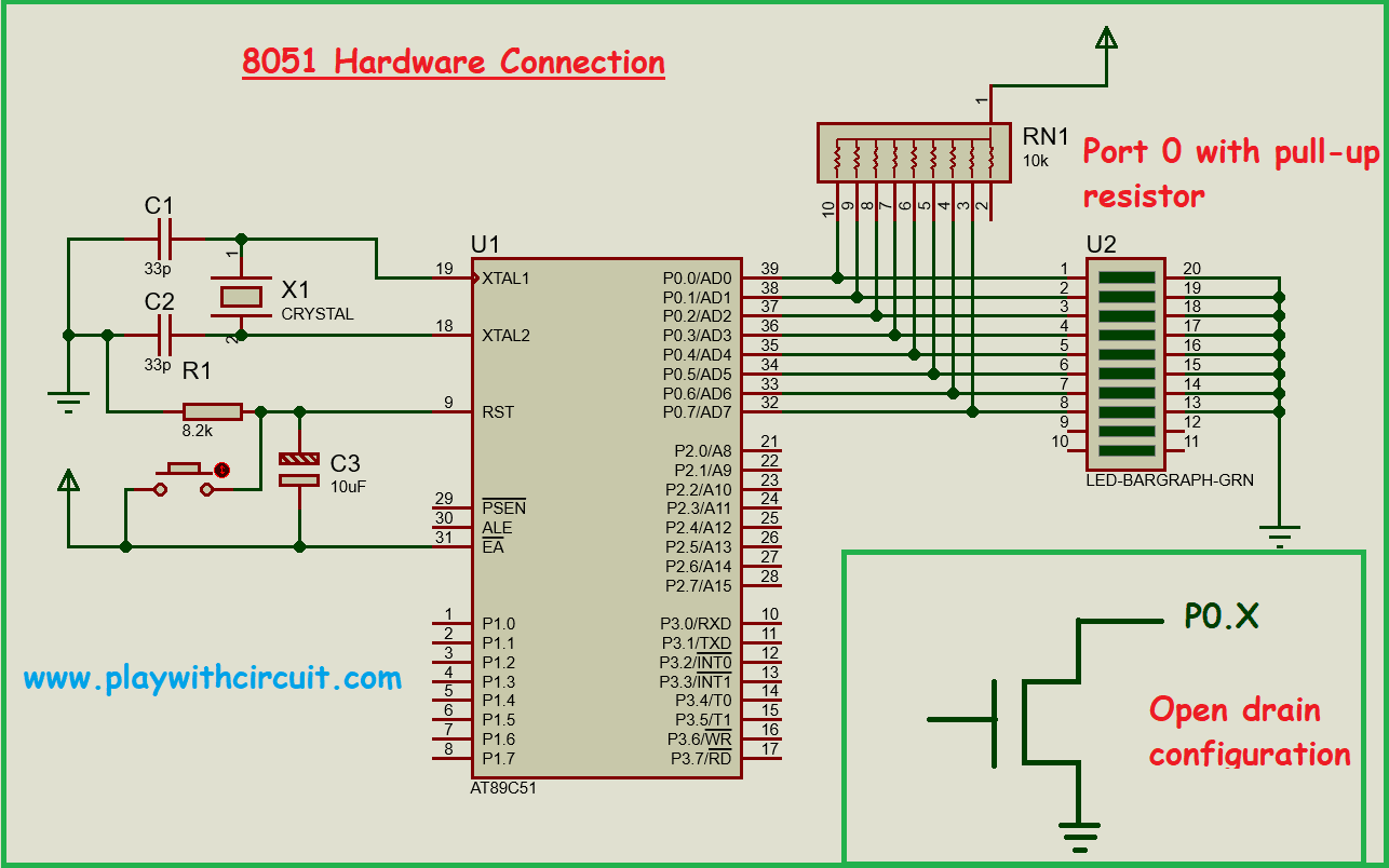 8051 Hardware connection Circuit