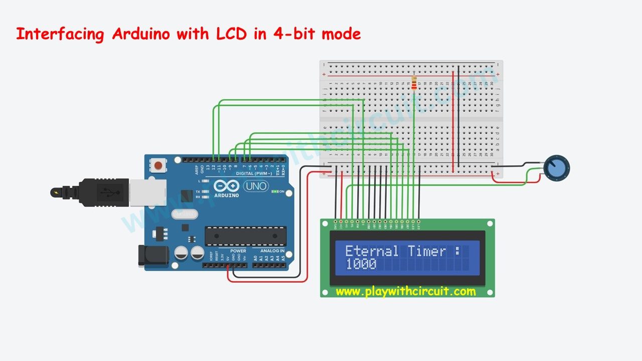 Interfacing LCD with Arduino in 4-bit mode