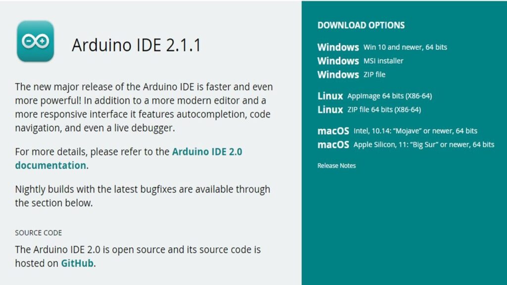 Arduino IDE Download Window