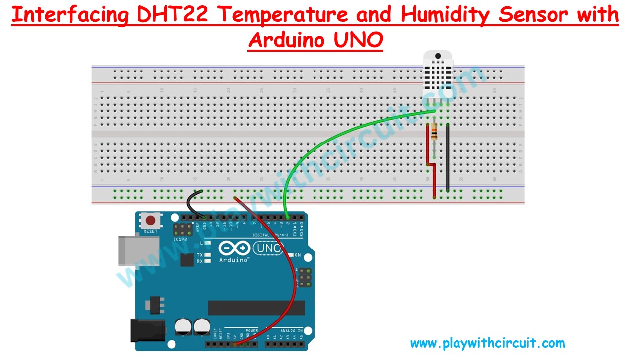 Interfacing DHT22 Temperature and humidity Sensor with Arduino Uno