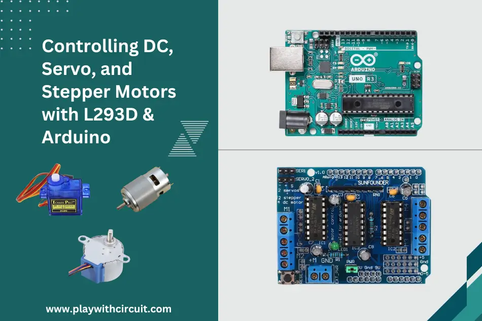 How to Control DC, Servo, and Stepper Motors with L293D Motor Driver Shield & Arduino