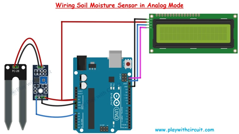 Wiring Soil Moisture Sensor in Analog Mode