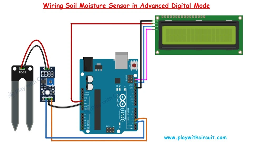 Wiring soil moisture sensor in Advanced Digital Mode