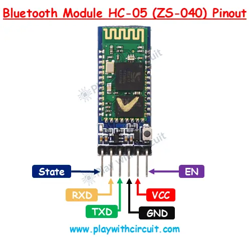 Bluetooth Module HC-05 Pinout