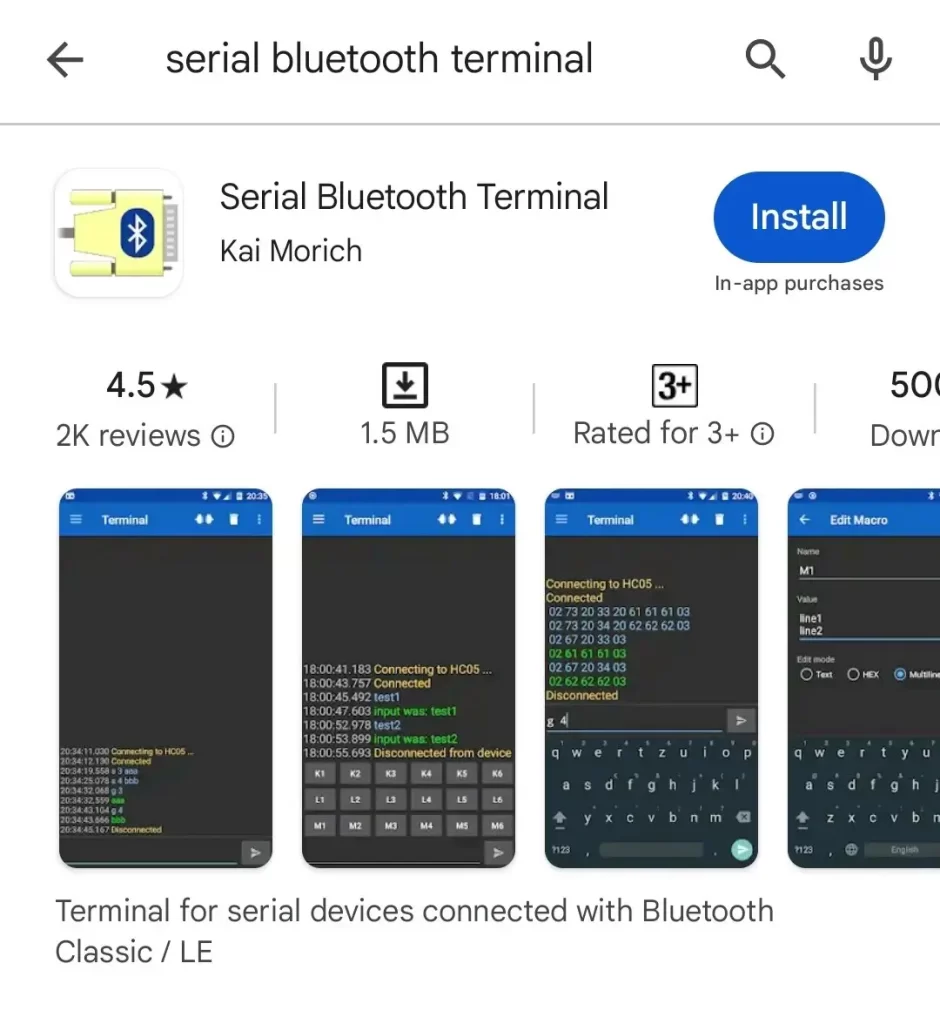 Download Serial Bluetooth Terminal Application