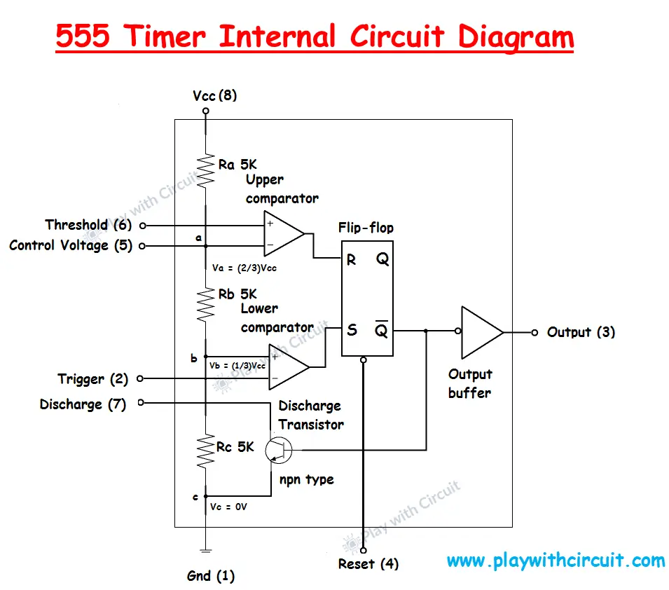 555 Timer Internal Circuit Diagram