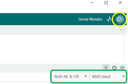 Serial monitor window in Arduino IDE