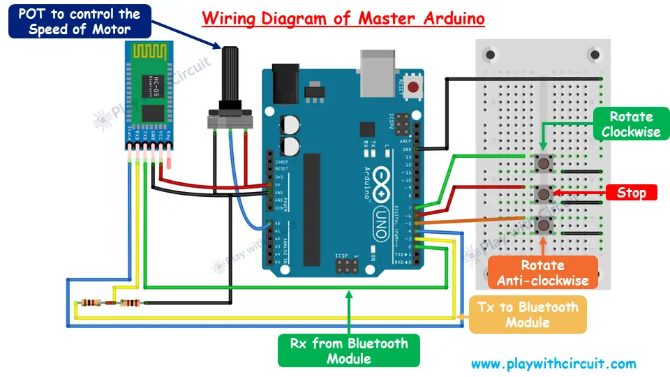 Wiring Diagram of Master Arduino