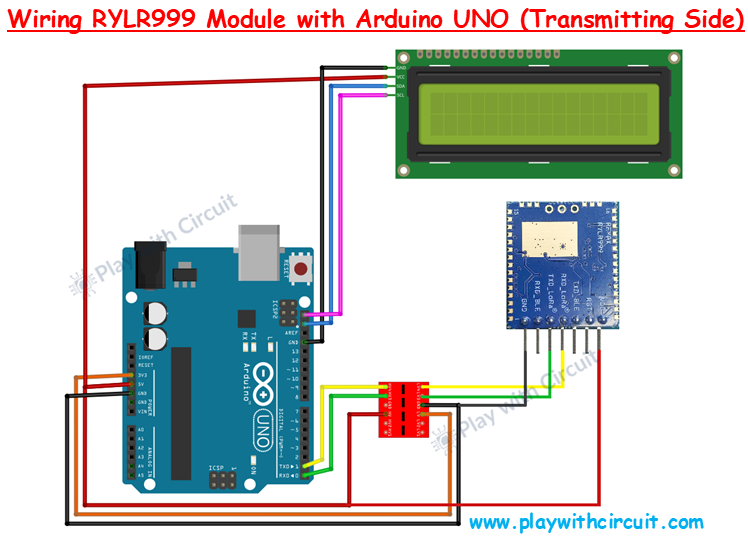 Wiring RYLR999 Module with Arduino UNO (Transmitting Side)