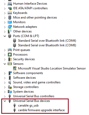 Device Manager Screen