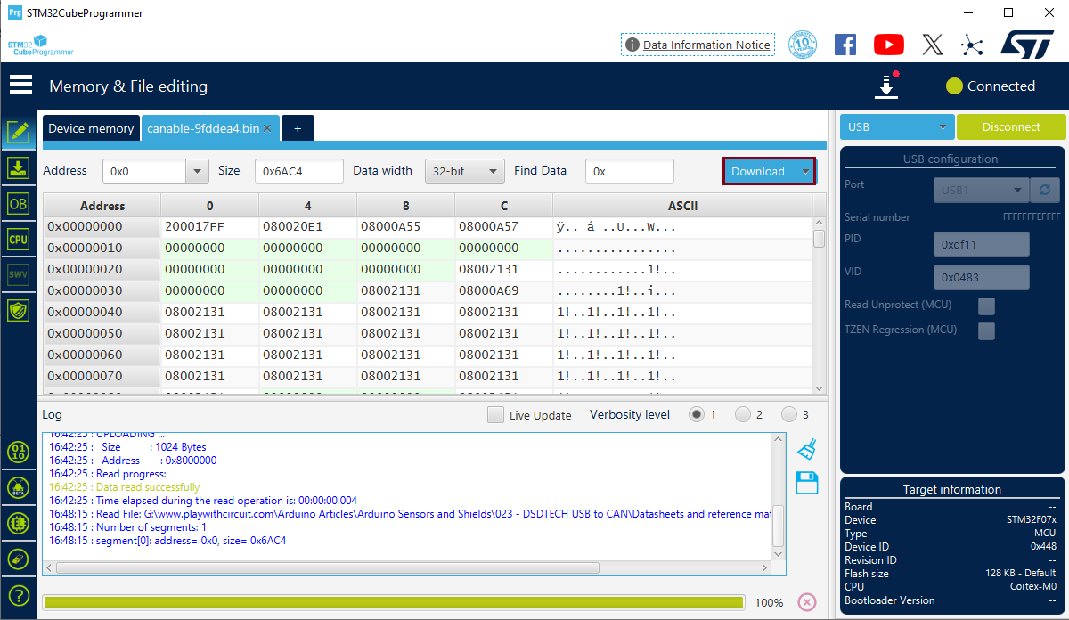 Downloading Firmware