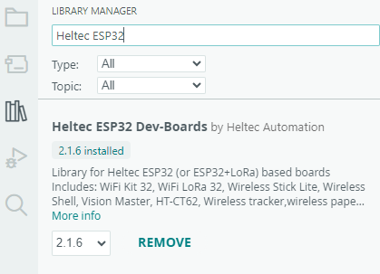 Installing the Heltec ESP32 Library