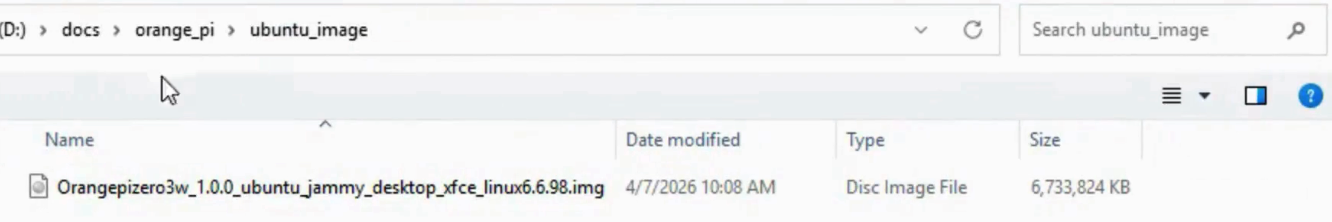 Select the Operating System Image