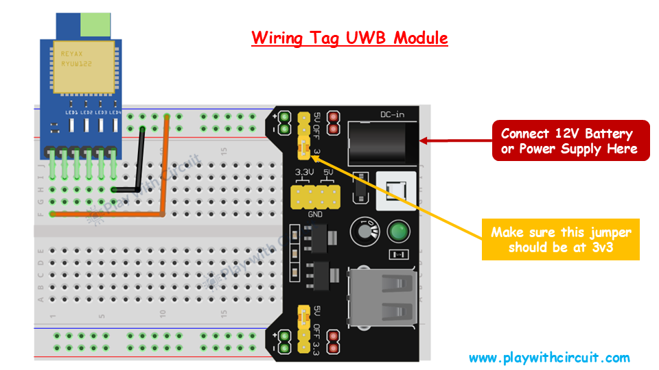 Tag UWB Module wiring